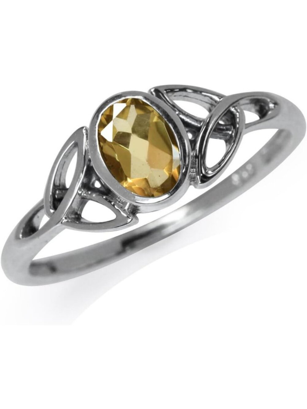 Elegant Oval Birthstone Ring in White or Yellow Gold Plated Sterling Silver